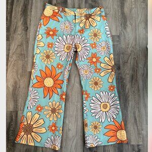 Floral Wide Leg Flower Print Pants